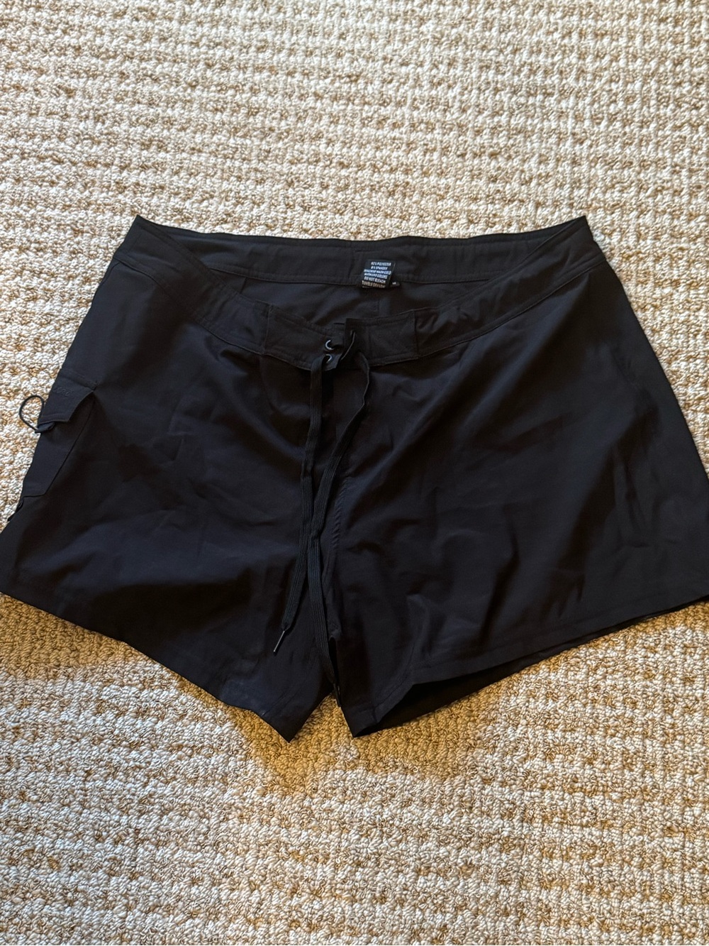Maui Rippers 16 Women's Black Athletic Drawstring Swim Board Shorts
